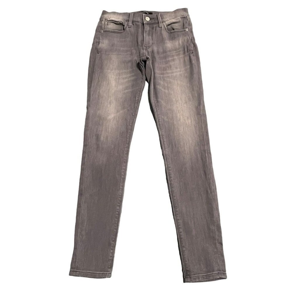 Express Jeans Womens Size 4R Gray Mid Rise Skinny Stretch Leggings